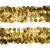 Тесьма с пайетками D16, шир. 30 мм/уп. 25+/-1 м, цвет золото - купить в Чите. Цена: 1 087.39 руб.