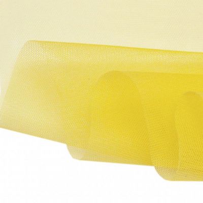 Фатин жесткий 16-68, 22 гр/м2, шир.180см, цвет жёлтый - купить в Чите. Цена 89.29 руб.
