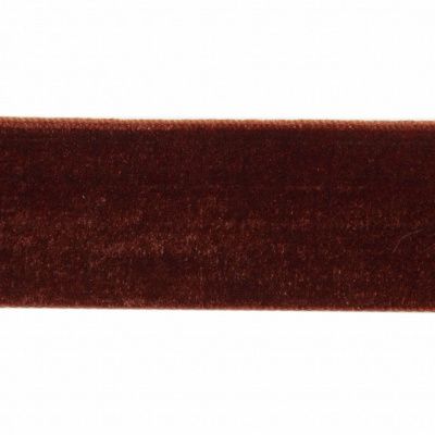 Лента бархатная нейлон, шир.25 мм, (упак. 45,7м), цв.120-шоколад - купить в Чите. Цена: 981.09 руб.