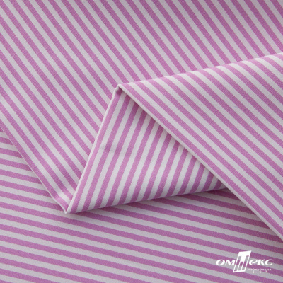 Ткань сорочечная Полоска Кенди, 115 г/м2, 58% пэ,42% хл, шир.150 см, цв.1-розовый, (арт.110) - купить в Чите. Цена 306.69 руб.