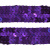 Тесьма с пайетками 12, шир. 20 мм/уп. 25+/-1 м, цвет фиолет - купить в Чите. Цена: 778.19 руб.