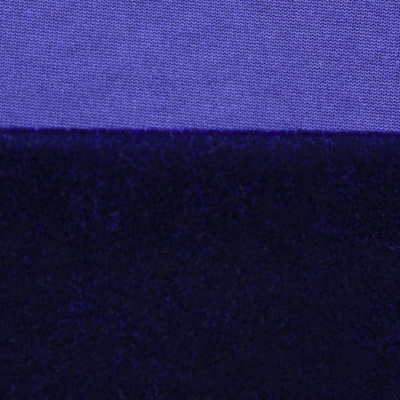 Бархат стрейч №14, 240 гр/м2, шир.160 см, (2,6 м/кг), цвет т.синий - купить в Чите. Цена 740.88 руб.