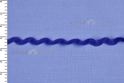 Тесьма плетеная "Вьюнчик"/синий - купить в Чите. Цена: 40.72 руб.