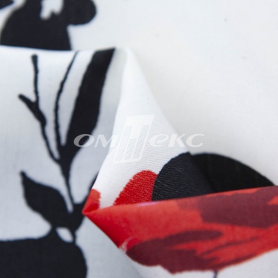 Плательная ткань "Фламенко" 22.1, 80 гр/м2, шир.150 см, принт растительный - купить в Чите. Цена 239.03 руб.