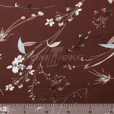 Плательная ткань "Фламенко" 2.2, 80 гр/м2, шир.150 см, принт растительный - купить в Чите. Цена 239.03 руб.