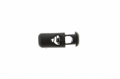8108 Фиксатор пластиковый "Бочонок", 20х8 мм, цвет чёрный - купить в Чите. Цена: 1.29 руб.