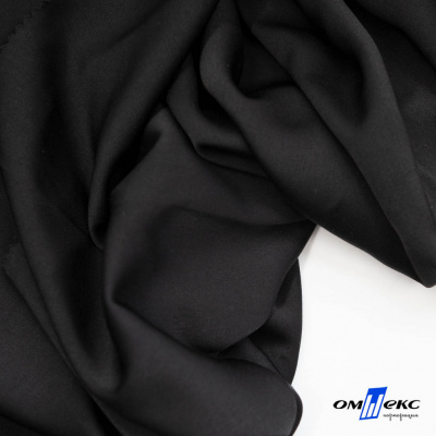 Ткань плательная Габриэль 100% полиэстер,140 (+/-10) гр/м2, шир. 150 см, цв. черный BLACK - купить в Чите. Цена 248.37 руб.