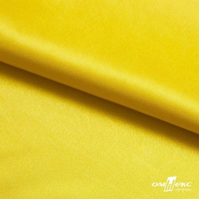 Поли креп-сатин 12-0643, 125 (+/-5) гр/м2, шир.150см, цвет жёлтый - купить в Чите. Цена 155.57 руб.
