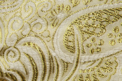 Ткань костюмная жаккард №5, 140 гр/м2, шир.150см, цвет золото - купить в Чите. Цена 383.29 руб.