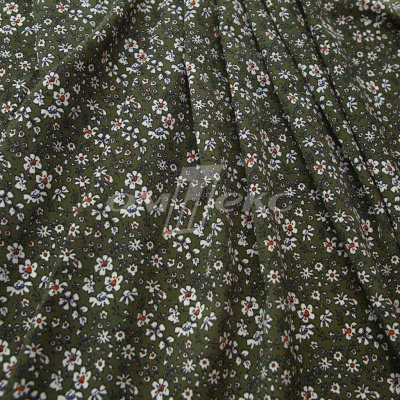 Плательная ткань "Фламенко" 11.2, 80 гр/м2, шир.150 см, принт растительный - купить в Чите. Цена 259.21 руб.