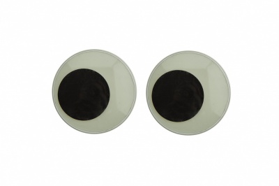 Глазки для игрушек, круглые, с бегающими зрачками, 40 мм/упак.20+/-2 шт, цв. -черно-белые - купить в Чите. Цена: 158.73 руб.