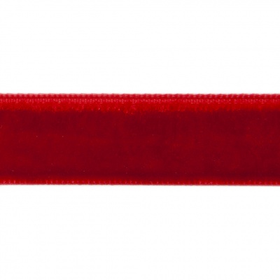 Лента бархатная нейлон, шир.12 мм, (упак. 45,7м), цв.45-красный - купить в Чите. Цена: 396 руб.