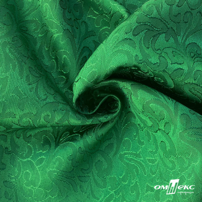 Ткань жаккард королевский, 100% полиэстр 180 г/м 2, шир.150 см, цв-зеленый - купить в Чите. Цена 293.39 руб.