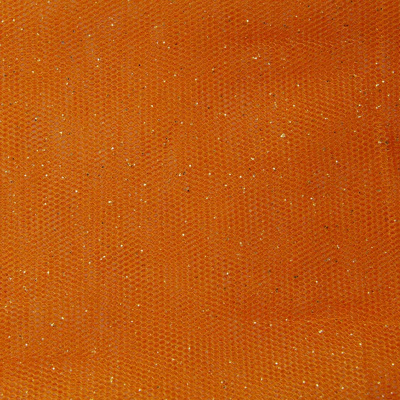 Сетка Глиттер, 24 г/м2, шир.145 см., оранжевый - купить в Чите. Цена 118.43 руб.