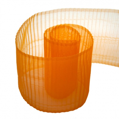 Лента капроновая "Гофре", шир. 110 мм/уп. 50 м, цвет оранжевый - купить в Чите. Цена: 26.93 руб.