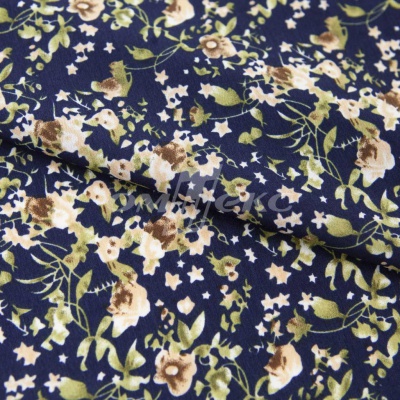 Плательная ткань "Фламенко" 1.1, 80 гр/м2, шир.150 см, принт растительный - купить в Чите. Цена 241.49 руб.