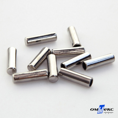 06033-Наконечник для шнура металл, отв. 4 мм, цв. никель - купить в Чите. Цена: 6.08 руб.