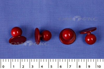 Пуговица поварская "Пукля", 10 мм, цвет красный - купить в Чите. Цена: 2.28 руб.