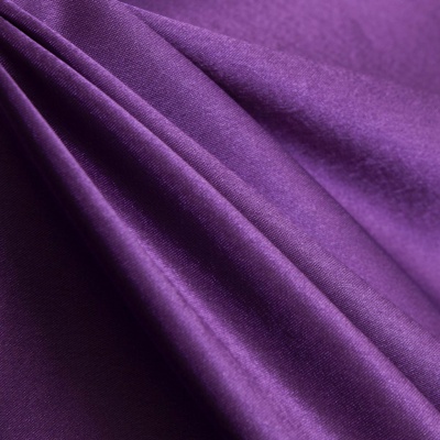 Поли креп-сатин 19-3536, 125 (+/-5) гр/м2, шир.150см, цвет фиолетовый - купить в Чите. Цена 155.57 руб.