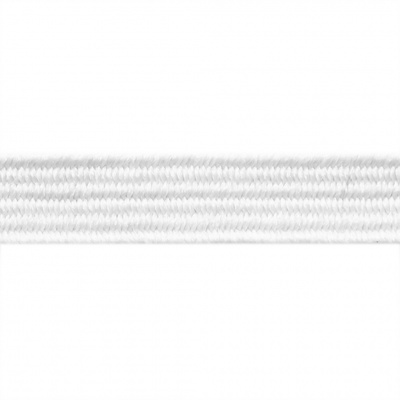 Резиновые нити с текстильным покрытием, шир. 6 мм (182 м/уп), цв.-белый - купить в Чите. Цена: 705.59 руб.