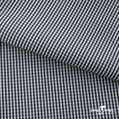 Ткань сорочечная Клетка Виши, 115 г/м2, 58% пэ,42% хл, шир.150 см, цв.6-черный, (арт.111) - купить в Чите. Цена 306.69 руб.