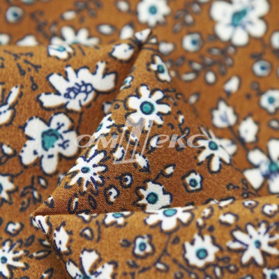 Плательная ткань "Фламенко" 11.1, 80 гр/м2, шир.150 см, принт растительный - купить в Чите. Цена 239.03 руб.