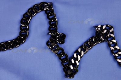 Цепь металл декоративная №9 (13,5*16,5) черная (10+/-1 м)  - купить в Чите. Цена: 808.92 руб.