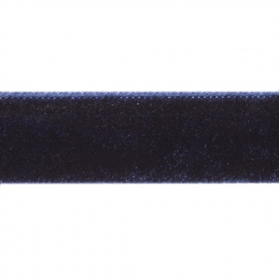 Лента бархатная нейлон, шир.12 мм, (упак. 45,7м), цв.180-т.синий - купить в Чите. Цена: 411.60 руб.