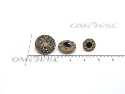 Кнопки металл 15 мм альфа антик с рис.№3  - купить в Чите. Цена: 2.90 руб.