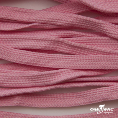 Шнур плетеный (плоский) d-12 мм, (уп.90+/-1м), 100% полиэстер, цв.256 - розовый - купить в Чите. Цена: 8.62 руб.