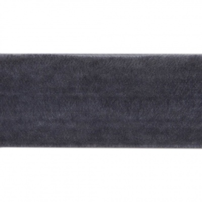 Лента бархатная нейлон, шир.25 мм, (упак. 45,7м), цв.189-т.серый - купить в Чите. Цена: 981.09 руб.