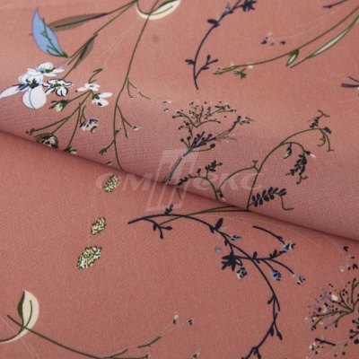 Плательная ткань "Фламенко" 2.1, 80 гр/м2, шир.150 см, принт растительный - купить в Чите. Цена 311.05 руб.