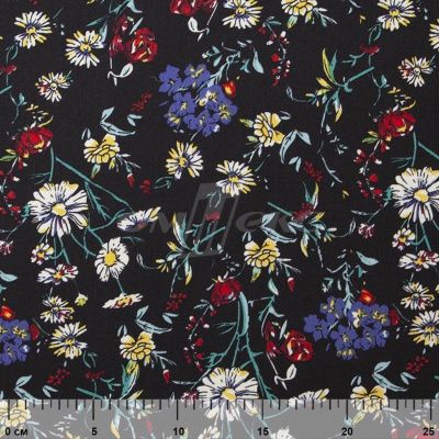 Плательная ткань "Фламенко" 6.2, 80 гр/м2, шир.150 см, принт растительный - купить в Чите. Цена 239.03 руб.