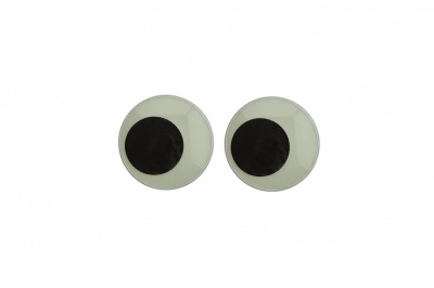 Глазки для игрушек, круглые, с бегающими зрачками, 10 мм/упак.50+/-2 шт, цв. -черно-белые - купить в Чите. Цена: 35.20 руб.