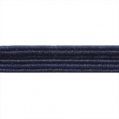 Резиновые нити с текстильным покрытием, шир. 6 мм ( упак.30 м/уп), цв.- 117-т.синий - купить в Чите. Цена: 152.05 руб.