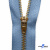 Молнии джинсовые металл т-5, 18 см латунь (YG), цв.-деним (231) - купить в Чите. Цена: 22.80 руб.