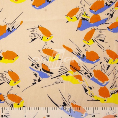 Плательная ткань "Софи" 14.1, 75 гр/м2, шир.150 см, принт птицы - купить в Чите. Цена 241.49 руб.