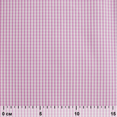 Ткань сорочечная Клетка Виши, 115 г/м2, 58% пэ,42% хл, шир.150 см, цв.1-розовый, (арт.111) - купить в Чите. Цена 306.69 руб.
