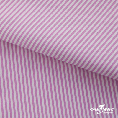 Ткань сорочечная Полоска Кенди, 115 г/м2, 58% пэ,42% хл, шир.150 см, цв.1-розовый, (арт.110) - купить в Чите. Цена 309.82 руб.