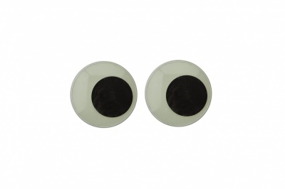 Глазки для игрушек, круглые, с бегающими зрачками, 15 мм/упак.50+/-2 шт, цв. -черно-белые - купить в Чите. Цена: 46.92 руб.