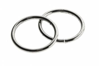 Кольцо металлическое d-15 мм, цв.-никель - купить в Чите. Цена: 2.45 руб.