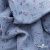 Ткань Муслин принт, 100% хлопок, 125 гр/м2, шир. 140 см, #2308 цв. 69 серо-голубой с цветком - купить в Чите. Цена 413.11 руб.