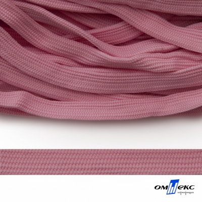 Шнур плетеный (плоский) d-12 мм, (уп.90+/-1м), 100% полиэстер, цв.256 - розовый - купить в Чите. Цена: 8.62 руб.