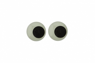 Глазки для игрушек, круглые, с бегающими зрачками, 8 мм/упак.50+/-2 шт, цв. -черно-белые - купить в Чите. Цена: 15.88 руб.