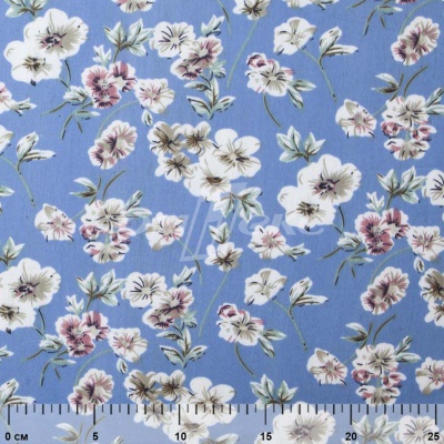 Плательная ткань "Фламенко" 12.1, 80 гр/м2, шир.150 см, принт растительный - купить в Чите. Цена 243.96 руб.
