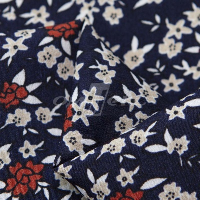 Плательная ткань "Фламенко" 7.2, 80 гр/м2, шир.150 см, принт растительный - купить в Чите. Цена 239.03 руб.