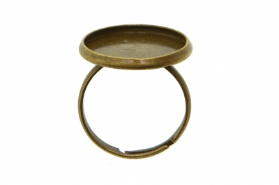 Заготовка для рукоделия металлическая фигурная для кольца 15мм - купить в Чите. Цена: 7.44 руб.