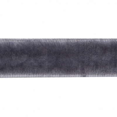 Лента бархатная нейлон, шир.12 мм, (упак. 45,7м), цв.189-т.серый - купить в Чите. Цена: 457.61 руб.