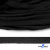 Шнур плетеный d-8 мм плоский, 70% хлопок 30% полиэстер, уп.85+/-1 м, цв.- чёрный - купить в Чите. Цена: 735 руб.