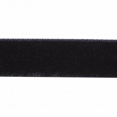 Лента бархатная нейлон, шир.12 мм, (упак. 45,7м), цв.03-черный - купить в Чите. Цена: 448.27 руб.